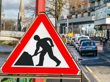 Image of a roadworks sign